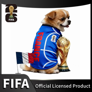 Vêtements pour animaux de compagnie officiels de la Coupe du monde <span class=keywords><strong>FIFA</strong></span> 2026, vêtements pour chiens élastiques, veste de luxe pour chien, t-shirt pour l'équipe de football de France - Product Image 2