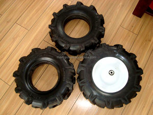 उच्च गुणवत्ता 16 इंच 480/400-8 pu व्हील फोम व्हीलबैरो टायर अच्छी उपस्थिति धातु रिम पंक्चर प्रूफ हैंड ट्रक व्हील - Product Image 3