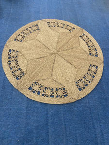 Manteles Individuales Redondos Tejidos de Bambú y Pasto Marino, Ecológicos y Clásicos, con Flecos, para Decoración de Mesa en Navidad y Otros Eventos - Product Image 6