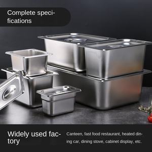 وعاء تقسيم الطعام مربع الشكل من الفولاذ المقاوم للصدأ مع غطاء، آمن للاستخدام في الميكروويف، سميك، بتصميم حافة ملفوفة من الدرجة الغذائية، بأسلوب عصري - Product Image 2