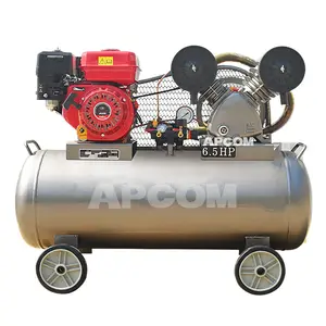 Apcom Hot Koop Fabriek Elektrische Stille 3hp 4hp 5hp 6 Hp Piston Aircompressor Benzine Luchtcompressor