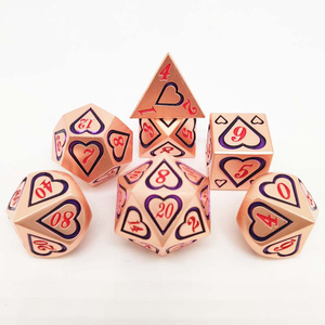 <span class=keywords><strong>Prix</strong></span> de gros usine – Nouveau jeu de dés polyédriques D&D 7 pièces en alliage de zinc avec étui métallique pour le jeu Dungeons and Dragons - Product Image 6