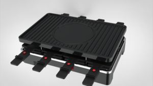 Maison Machine <span class=keywords><strong>à</strong></span> Raclette Grill <span class=keywords><strong>Électrique</strong></span> d'Intérieur avec <span class=keywords><strong>Fondue</strong></span> - Product Image 4