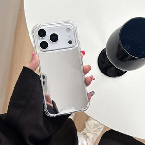 Coque antichoc transparente avec surface miroir pour iPhone 17 (grande ouverture), 16, 15, 14, 13 Pro et 12 Pro, avec protection airbag - Product Image 2