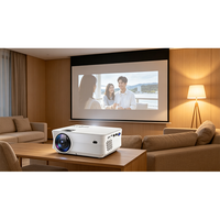 Projecteur domestique portable L15, 200-300 lumens ANSI, 10800P HD WiFi, projecteur de films LCD pour le divertissement à domicile