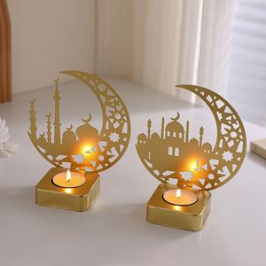 Ready Stock Middle East Moon Festival Candle Holder Muslim Festival Scented Iron Mediterranean Style Decoration <b>Ornaments</b> - Product Image 1