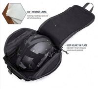 Échantillon Gratuit : Sac de Rangement Tactique Molle Rembourré à Fermeture Éclair, Portable, Simple et Polyvalent pour Casque, Idéal pour l'Airsoft et la Moto