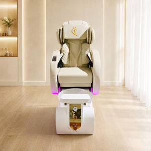 Sillón de Pedicura Eléctrico de Lujo sin Tuberías con Hidromasaje, Luz Ambiental y Vaporizador para Salón de Uñas - Product Image 2
