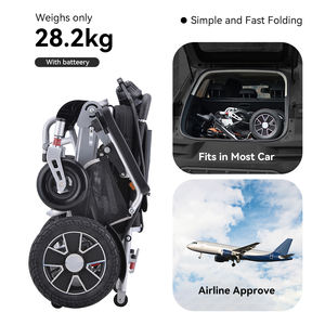 J & J mobilità leggera multifunzione elettrico pieghevole sedia a rotelle medica per anziani attrezzature di riabilitazione L384 - Product Image 3