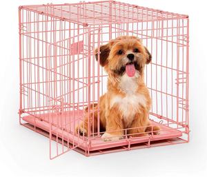 Animaux de compagnie 24 pouces mode Cages pour animaux caisse pliante pour chien sécurité renforcée comprend un diviseur de casserole étanche Cages pour animaux de compagnie maisons - Product Image 1
