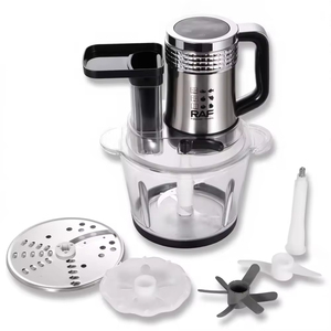 6 in 1 Food Processor Fufu Machine Procesador De Alimentos 3.0L Capacity 300W Stainless Design for Meat <b>Vegetables</b> and Dough - Product Image 4