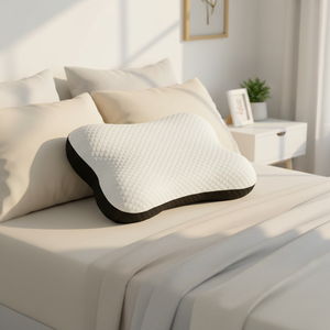 Oreiller <span class=keywords><strong>de</strong></span> sommeil moderne avec noyau en mousse à mémoire <span class=keywords><strong>de</strong></span> forme, housse amovible, <span class=keywords><strong>contour</strong></span> tricoté, forme ergonomique pour le <span class=keywords><strong>lit</strong></span> - Product Image 5