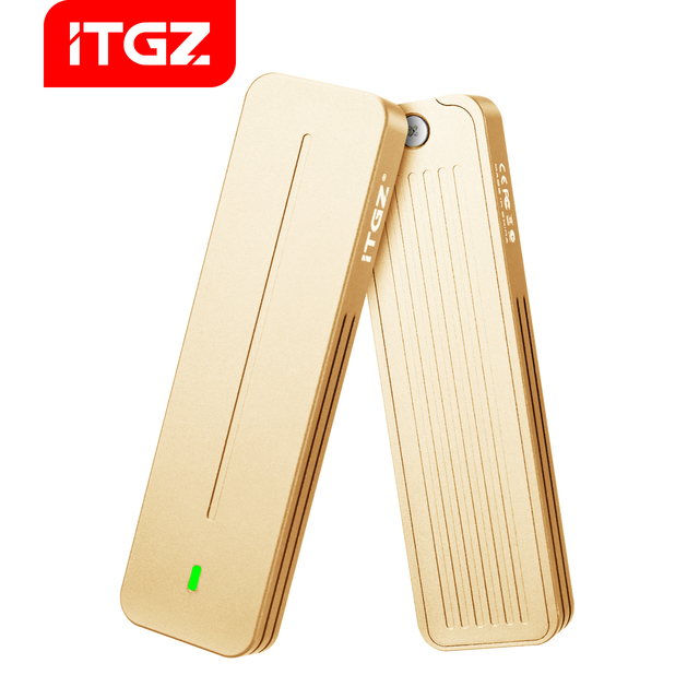 ITGZ Factory Wholesale M.2 NVMe/SATA Dual Protocol SSD Enclosure 10Gbps Aluminum External Hard Drive Case OEM