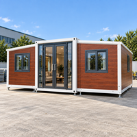 Maison conteneur moderne à deux chambres, maison préfabriquée modulaire de luxe pour petite famille