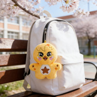 Porte-clés en peluche mascotte de marque personnalisée au design exclusif avec chaîne, marchandise d'idole, jouet en peluche canard jaune