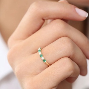 Bague de mariage de luxe plaquée or 14 carats avec zircon, en argent sterling 925, bijoux fins décontractés pour les occasions festives - Product Image 2