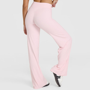 <span class=keywords><strong>Pantaloni</strong></span> Sportivi Comodi da <span class=keywords><strong>Donna</strong></span> a Vita Alta con Controllo Pancia, Gamba Dritta, per Allenamento, Palestra, Yoga, Leggings a Zampa - Product Image 2