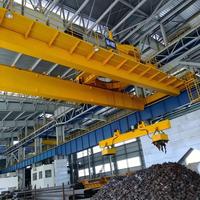 Nicht-Standardisierte Anpassung 15-Tonnen-Industriemagnet-Brückenkran mit Elektromagnetischem Hebegerät für Metallblechverarbeitung im Werksgelände