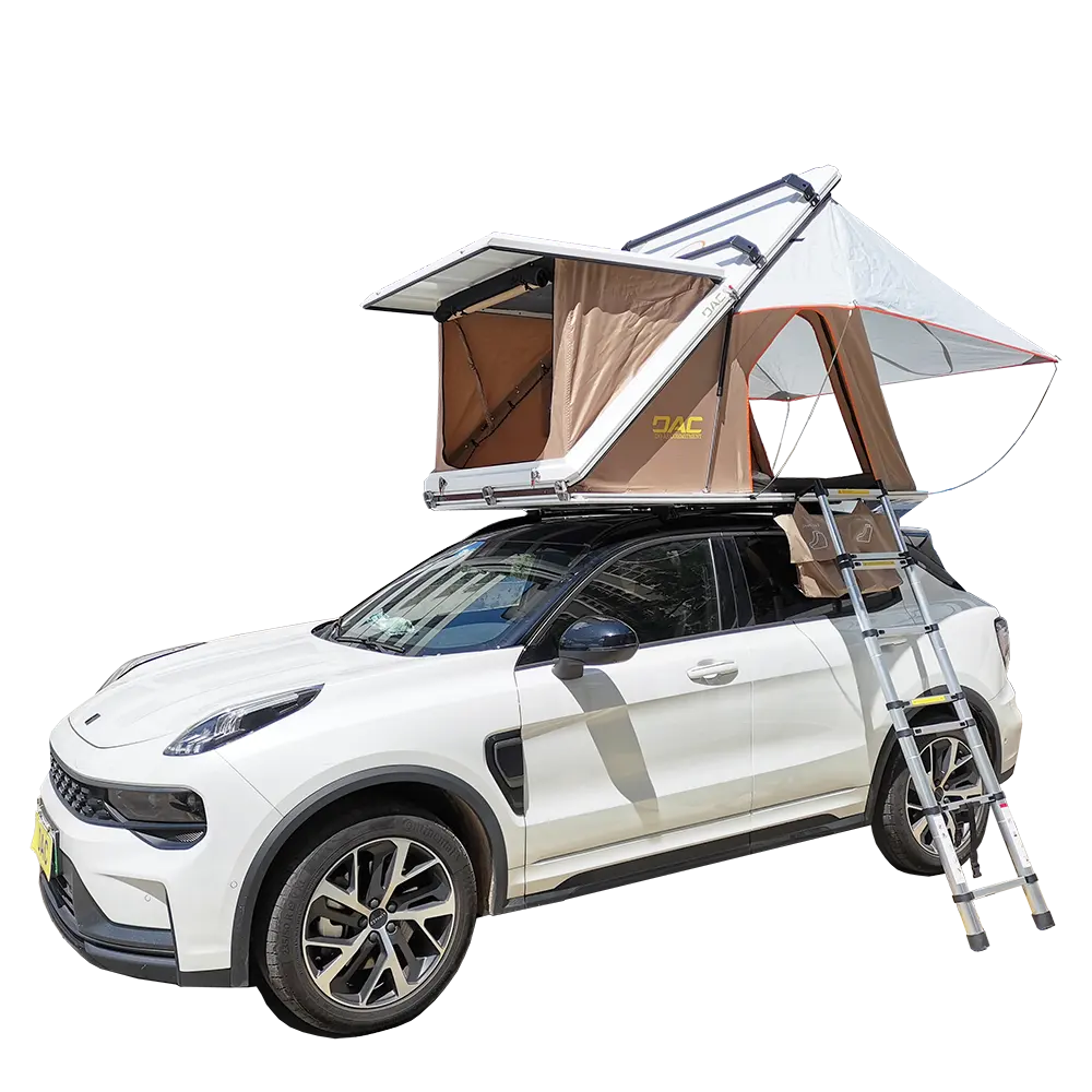 DAC tenda atap mobil lipat, tahan air ringan Kemah mobil atap aluminium cangkang keras