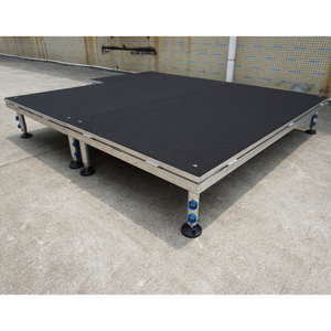 Scène modulaire en aluminium légère et portable, montage facile, surface antidérapante pour les événements en plein air, éclairage de scène, sans électricité - Product Image 2