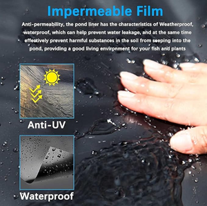 Revestimiento de <span class=keywords><strong>estanque</strong></span> de Geomembrana de polietileno de alta densidad 45 Mil 1,0mm 1,5mm Hdpe Heap Liach Canvas para minería Precio de membrana impermeable - Product Image 2