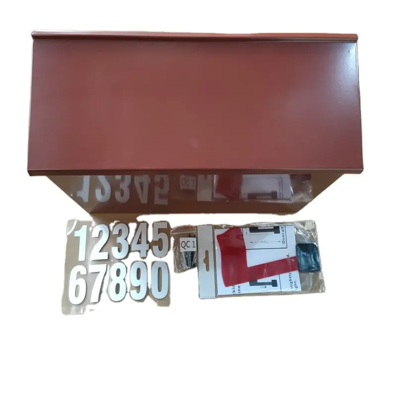 Wall-Mount Mailbox Large Mailbox for Post Rust-Proof Galvanized Steel Box for Outside or Townhouse Horizontal Style