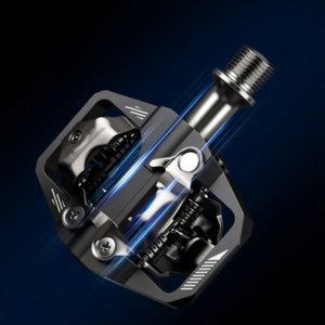 Pédales de vélo de montagne à blocage SPEEDONE PD-M8 en alliage d'aluminium et acier, roulement DU noir - Product Image 1