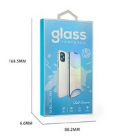 Boîtes rigides INNOPRO de 6,7 pouces, recyclables, forme trapézoïdale, film trempé, caoutchouc souple, carton blanc, film de protection pour téléphone portable