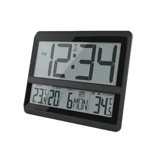 2024 Design Digital Table Clock Jumbo Wall Clock With Indoor Outdoor Temperature