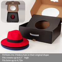 Boîtes cadeaux en papier pour chapeau Fedora à large bord personnalisé, chapeau Panama Fedora, boîte d'expédition en papier avec poignées