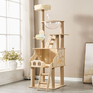 Mais Vendido: Arranhador para Gatos Grande, em Formato de Cápsula Espacial, Ninho para Animais de Estimação, com Estrutura de Madeira de Alta Densidade, Suprimentos e Brinquedos para Gatos - Product Image 3