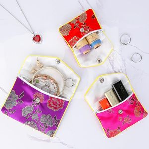 <span class=keywords><strong>Borsa</strong></span> in broccato di seta cinese ricamata marsupio portamonete di seta per collane, orecchini e bracciali - Product Image 4