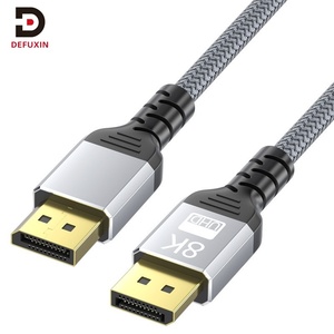 DFX Nylon Braided DisplayPort to <b>Cable</b> 2M 8K 60Hz 4K Video Wire Multi Model Match Cord for GPU Workstation PC DFX-DP8K-03-4-M/M - Product Image 1