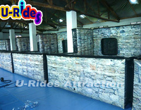 Harga pabrik disesuaikan desain unik paintball bunker dinding paintball arena untuk permainan
