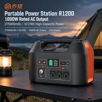 Station d'alimentation portable 1017Wh 1000W, alimentation 275000mAh AC DC USB-C avec écran LCD pour le camping, l'extérieur et la maison (backup)