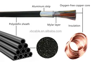 26/24/22AWG CU Armoured Telephone Cable HYA Telecommunication Cable Copper Communication Wires And Cables 2 Pair Telephone Wire