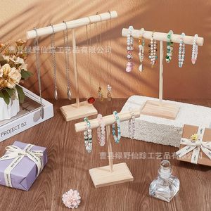 Support à bijoux en bois pour bracelets, colliers, boucles d'oreilles, organisateur de rangement de bureau, petite, moyenne et grande taille - Product Image 2