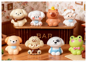 Dessin animé bricolage jardin 3D <span class=keywords><strong>chien</strong></span> chat grenouille mouton Capybara Figurine mignon Mini animaux résine ornements pour aveugle Surprise sac enfants jouet - Product Image 4