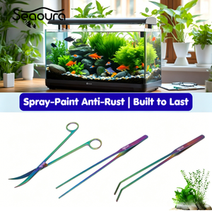 Kit de Ferramentas para Aquascaping Seaoura SR-502 4 em 1 com Bolsa de Armazenamento, Tesoura Curva, Pinça Reta e Curva, Espátula para Areia para Aquário - Product Image 1