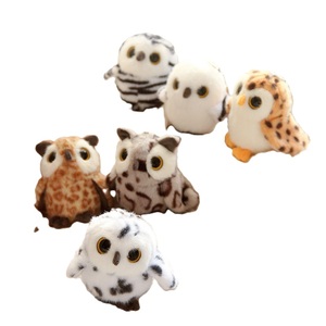 Peluche a forma di gufo ODM, ciondolo morbido, statuetta di piccolo uccello, imbottito in cotone PP, antistress, ornamento animale di peluche, regalo unisex - Product Image 1