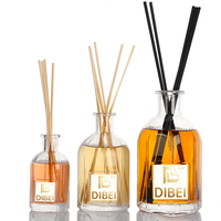 Diffuseur d'huiles essentielles personnalisé en verre écologique avec bâtonnets de roseau, flacon de luxe pour aromathérapie