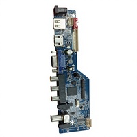 Papan Kontrol Utama TV LED Android Universal 1080P 60Hz Layar Lebar dengan Beberapa Port AV USB, Bersertifikasi RoHS