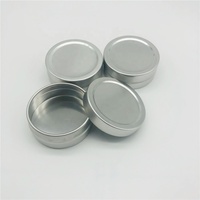 Contenitore in Alluminio Rotondo Argento da 30ml per Sapone con Coperchio Scorrevole