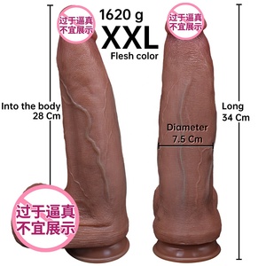 Realistische siliconen <span class=keywords><strong>dildo</strong></span>, gesimuleerd extra groot en dik, flexibel en zeer realistisch seksspeeltje voor volwassenen, waterdicht IPX6 - Product Image 4