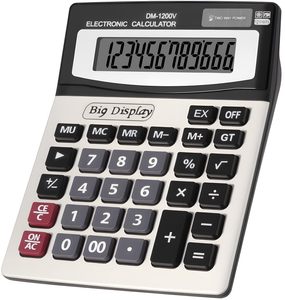 Calculadora Científica de Escritorio Grande de 12 Dígitos, Estilo DM1200V, para Finanzas, Oficina, Contabilidad, con Batería, de Plástico, para la Escuela - Product Image 1