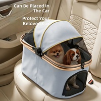 Sac de transport pour animaux de compagnie, grande capacité, adapté à plusieurs animaux, sac de transport pour chat portable, sorties, panier pliable en Oxford, utilisation en voiture