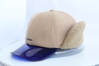 Cálido sombrero Ushanka de 5 paneles, gorra de cazador de poliéster 100%, orejeras, gorra de béisbol deportiva, forro polar, patrón de letras Unisex común