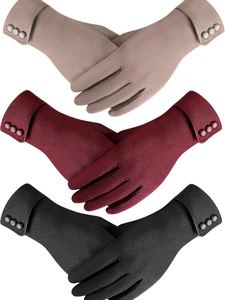 DSX Model 25 Custom Winter Casual <b>Gloves</b> Fashion Women Touchscreen <b>Warm</b> Outdoor Velvet Viscose/Polyester Thermal Wrist Needle - Product Image 2