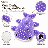 Peluche baleine personnalisée chauffante et lestée, douce et chaude, marron bouclée, Osos De Peluche