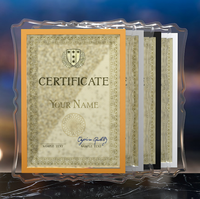 Vente en gros cadre photo en cristal créatif A4 5x7 6x8 pouces cadre de certificat de brevet cadre photo en verre transparent de chevet
